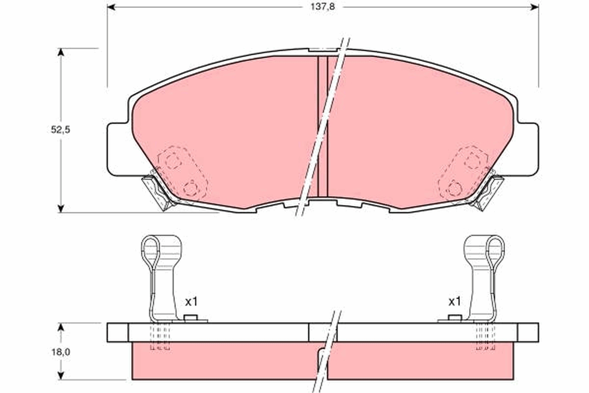 TRW Bremseklodser gdb894 for HONDA