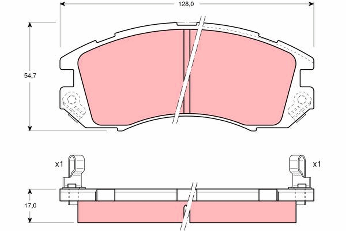 TRW Bremseklodser gdb989 for SUBARU