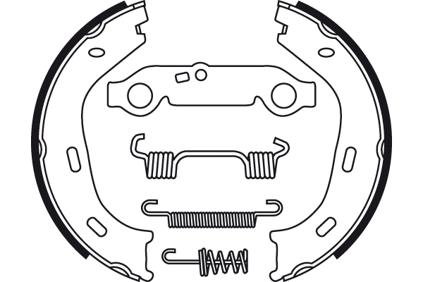 TRW Bremsebakkesæt, parkeringsbremse gs8218 for MERCEDES-BENZ