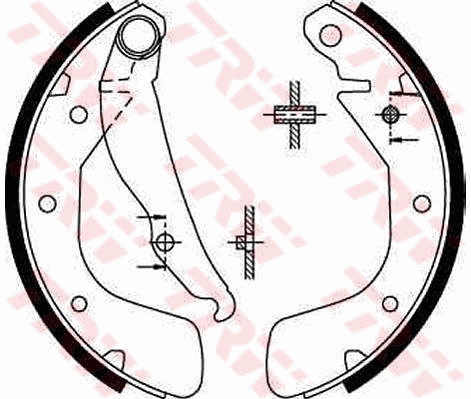 TRW Bremsebakkesæt gs8543 for OPEL VAUXHALL DAEWOO CHEVROLET