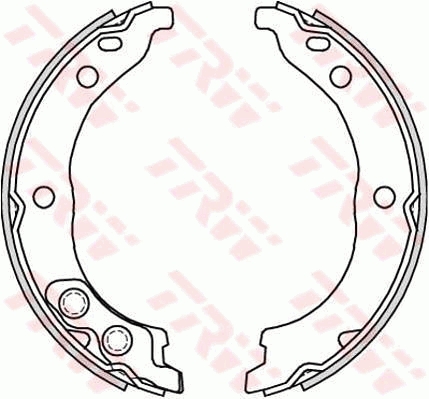 TRW Bremsebakkesæt, parkeringsbremse gs8715 for FIAT LANCIA PEUGEOT