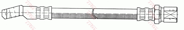 TRW Bremseslange phd109 for YUGO LANCIA AUTOBIANCHI FIAT
