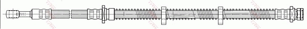 TRW Bremseslange phd345 for LAND ROVER