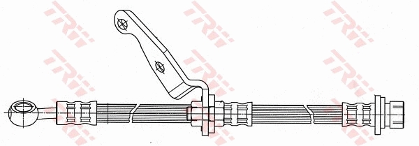TRW Bremseslange phd507 for HONDA