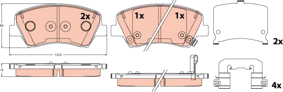 TRW Bremseklodser gdb2510 for KIA