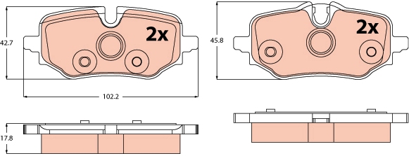 TRW Bremseklodser gdb2573 for MINI