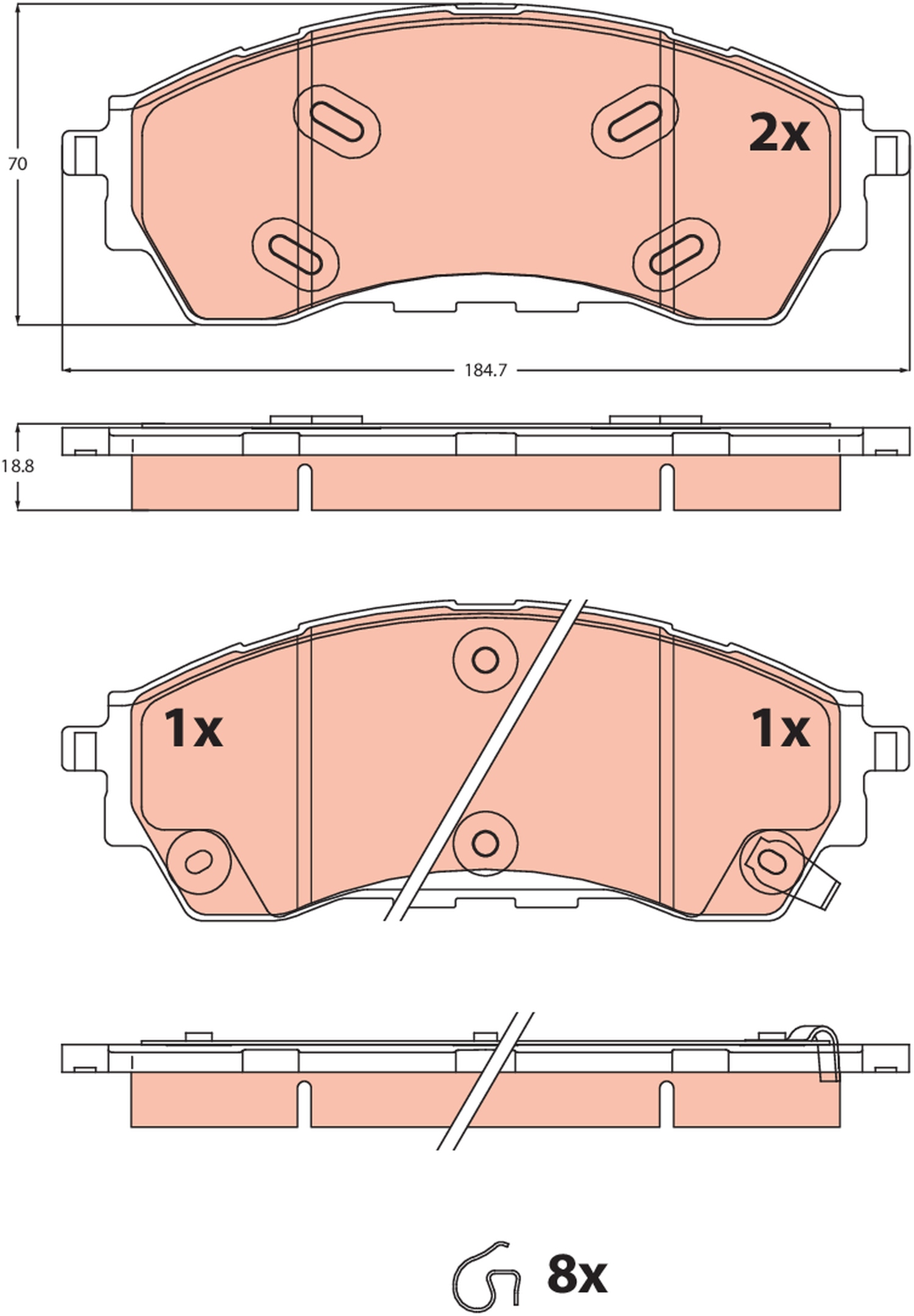TRW Bremseklodser gdb2550 for FORD ASIA & OCEANIA FORD USA FORD