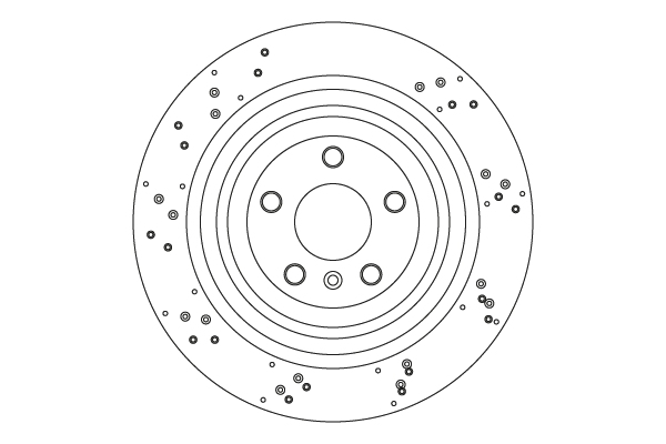 TRW Bremseskive df6849s 345mm 22mm for MERCEDES-BENZ