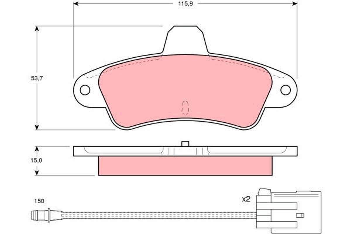 TRW Bremseklodser gdb1112 for FORD