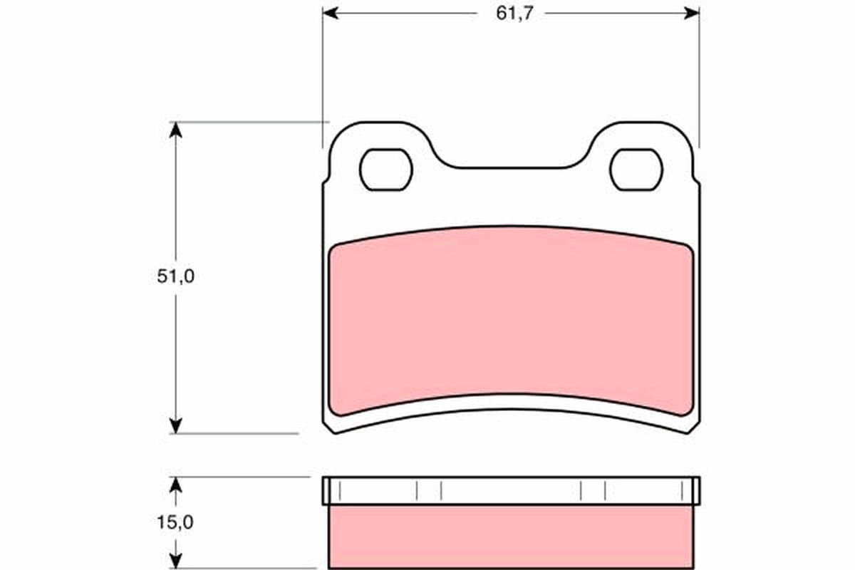 TRW Bremseklodser gdb1124 for FORD KIA