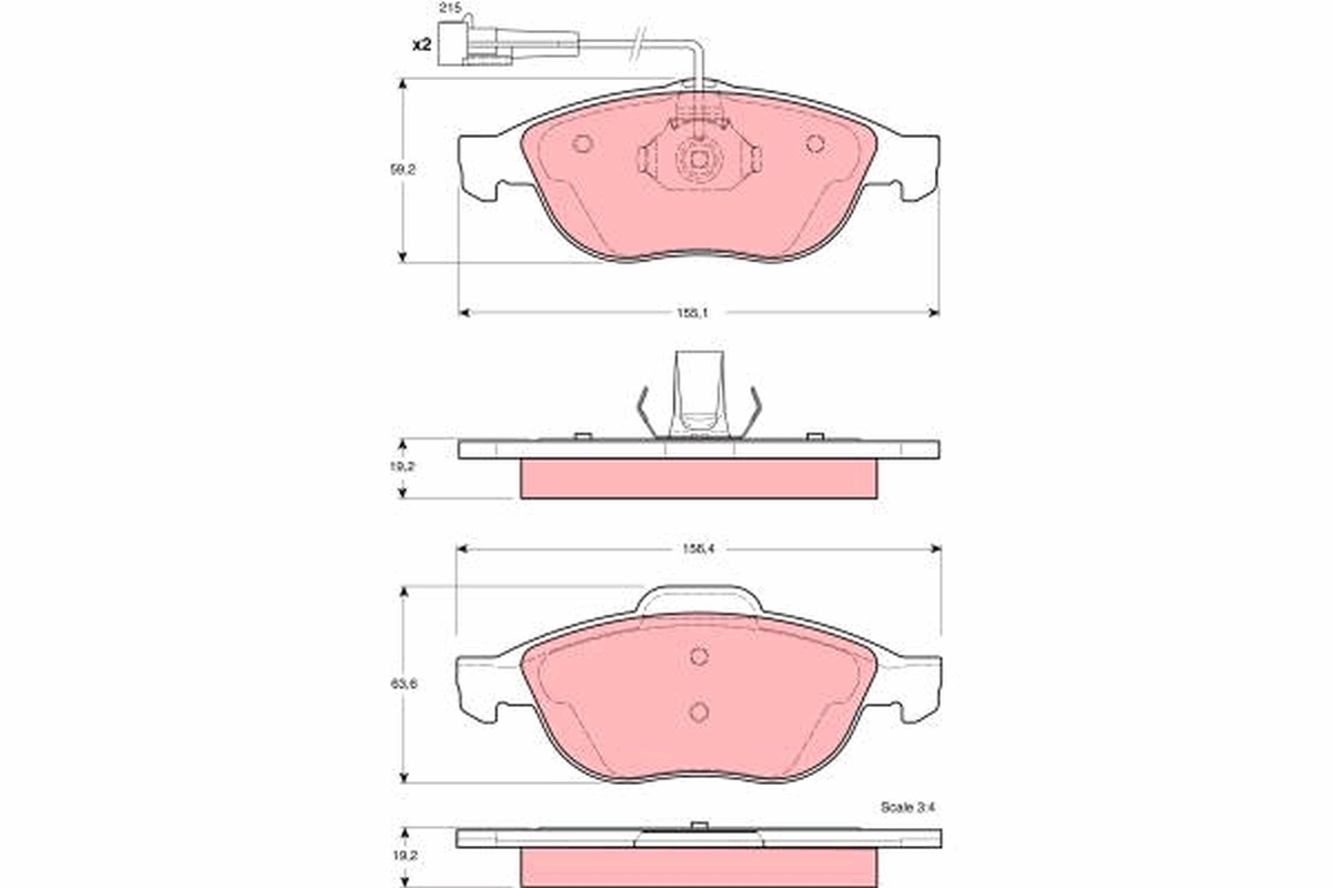 TRW Bremseklodser gdb1337 for LANCIA ALFA ROMEO