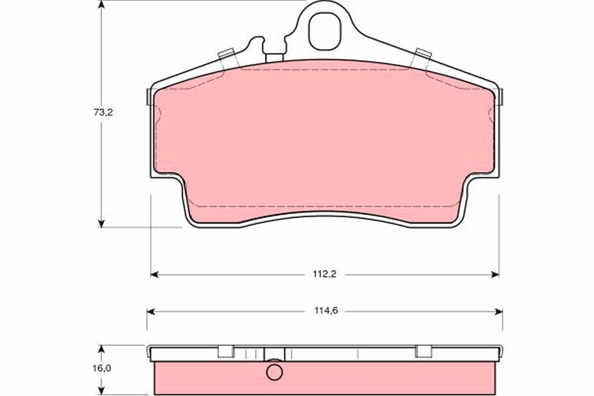 TRW Bremseklodser gdb1395 for PORSCHE