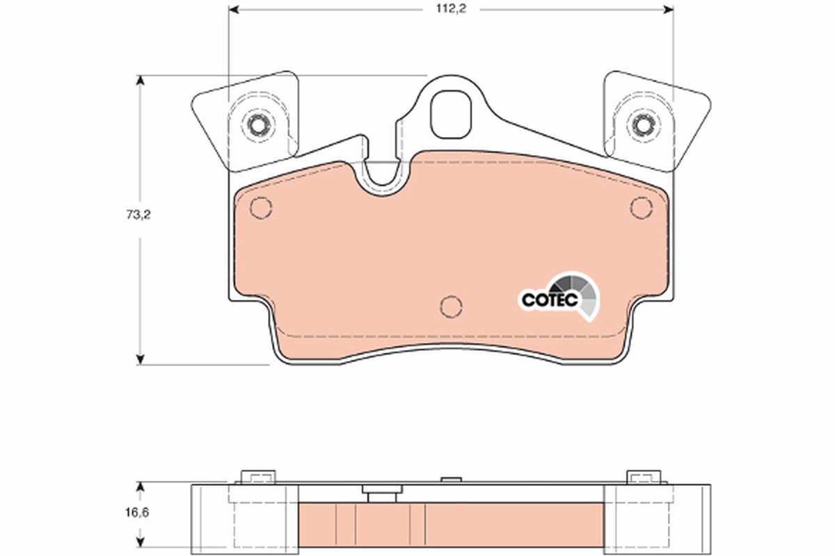 TRW Bremseklodser gdb1652 for VW PORSCHE