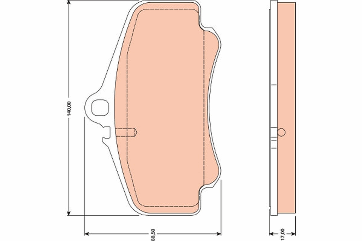 TRW Bremseklodser gdb1777 for PORSCHE