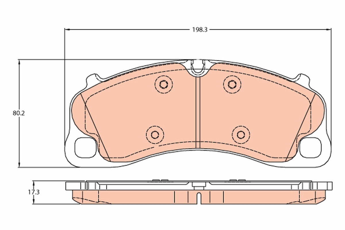 TRW Bremseklodser gdb2089 for PORSCHE