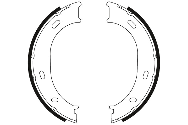 TRW Bremsebakkesæt, parkeringsbremse gs8433 for MERCEDES-BENZ VW