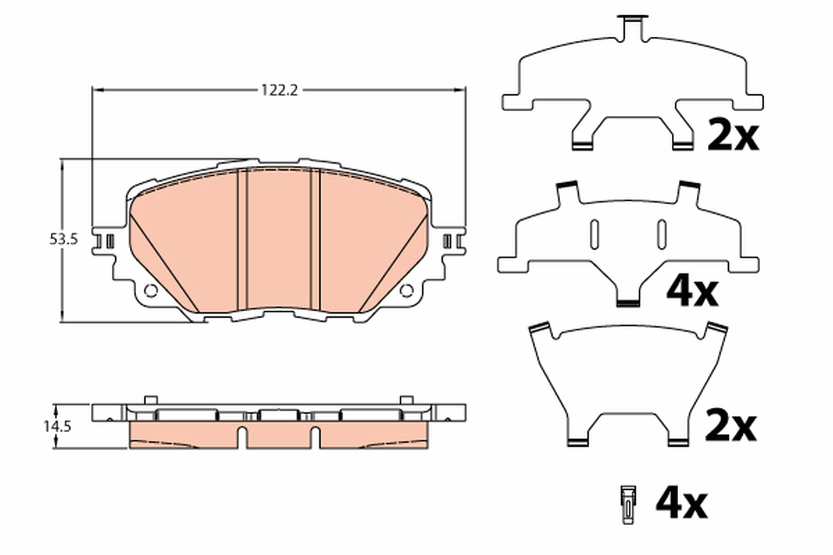 TRW Bremseklodser gdb2200 for ABARTH MAZDA