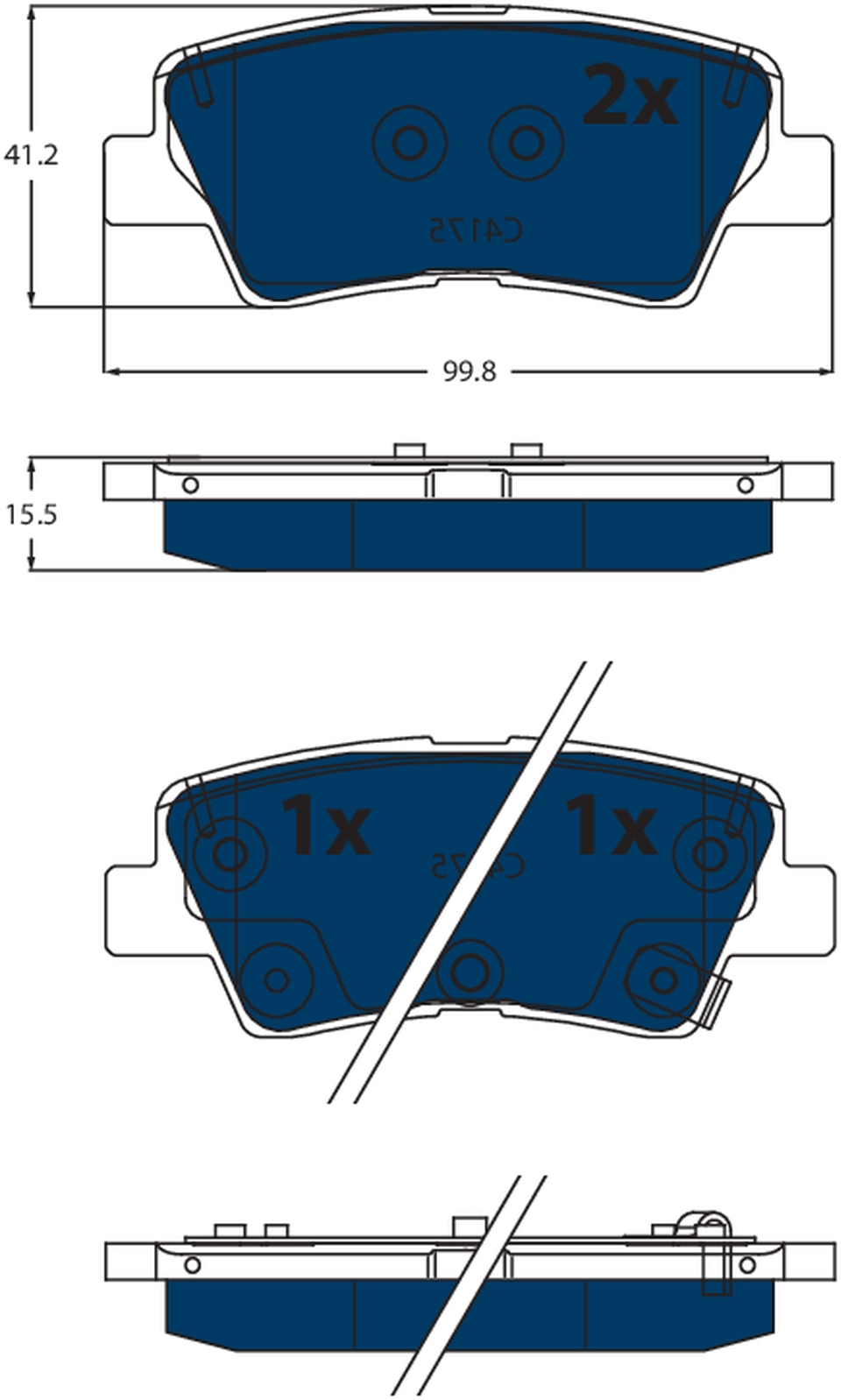 TRW Bremseklodser gdb2531bte for KIA HYUNDAI