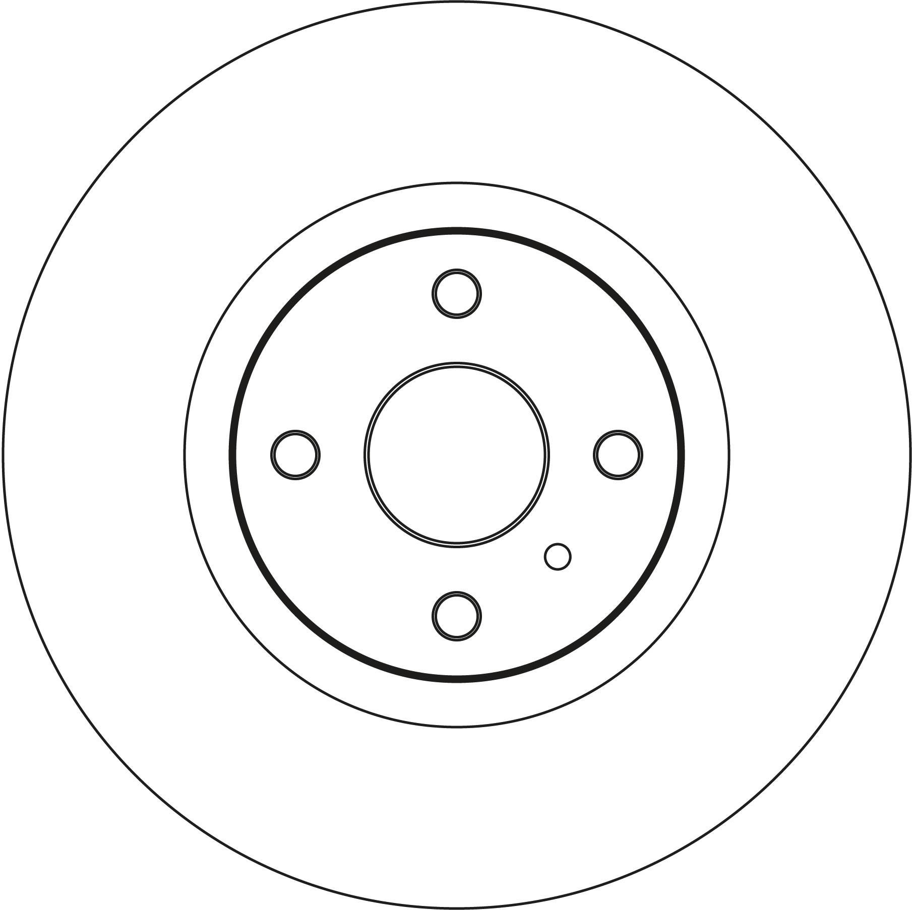TRW Bremseskive DF6539 280mm 22mm for ABARTH