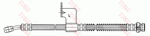 TRW Bremseslange phd619 for HYUNDAI KIA