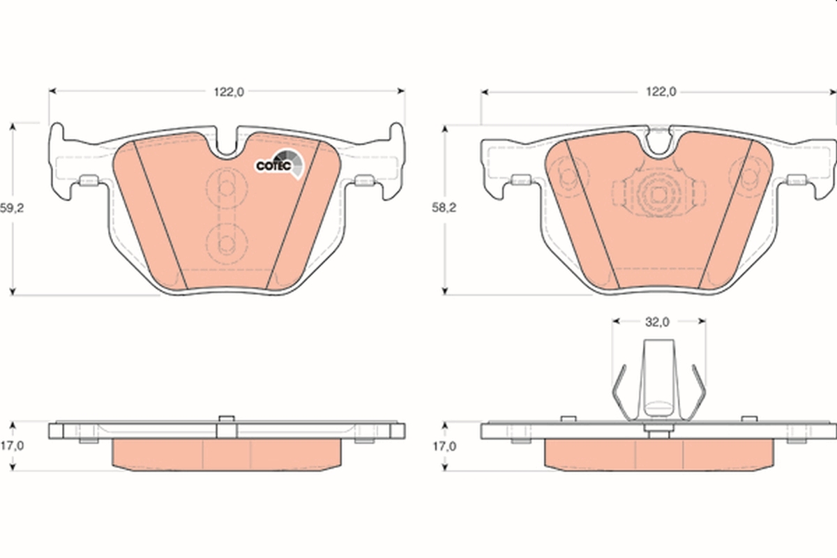 TRW Bremseklodser gdb1730 for BMW