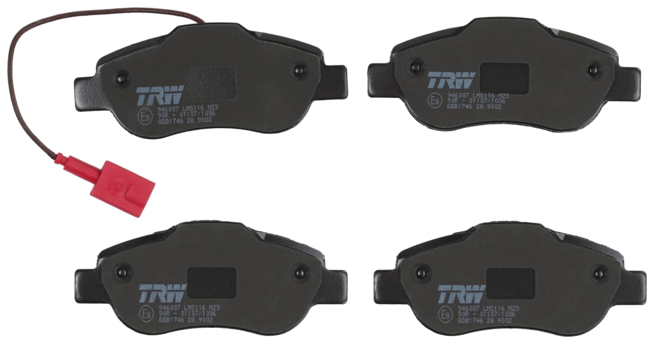 TRW Bremseklodser gdb1746 for PEUGEOT FORD FIAT