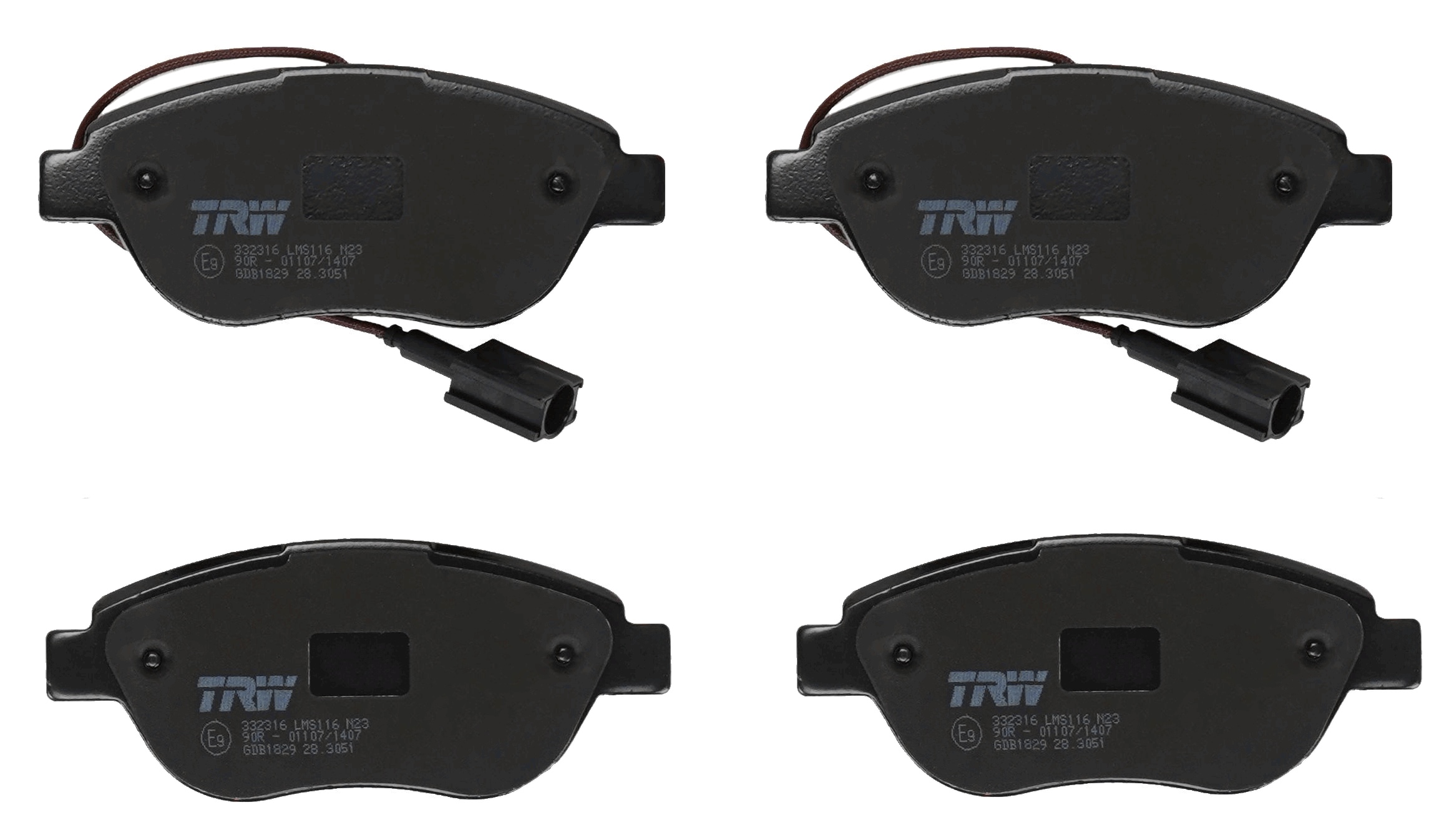 TRW Bremseklodser gdb1829 for FIAT ABARTH