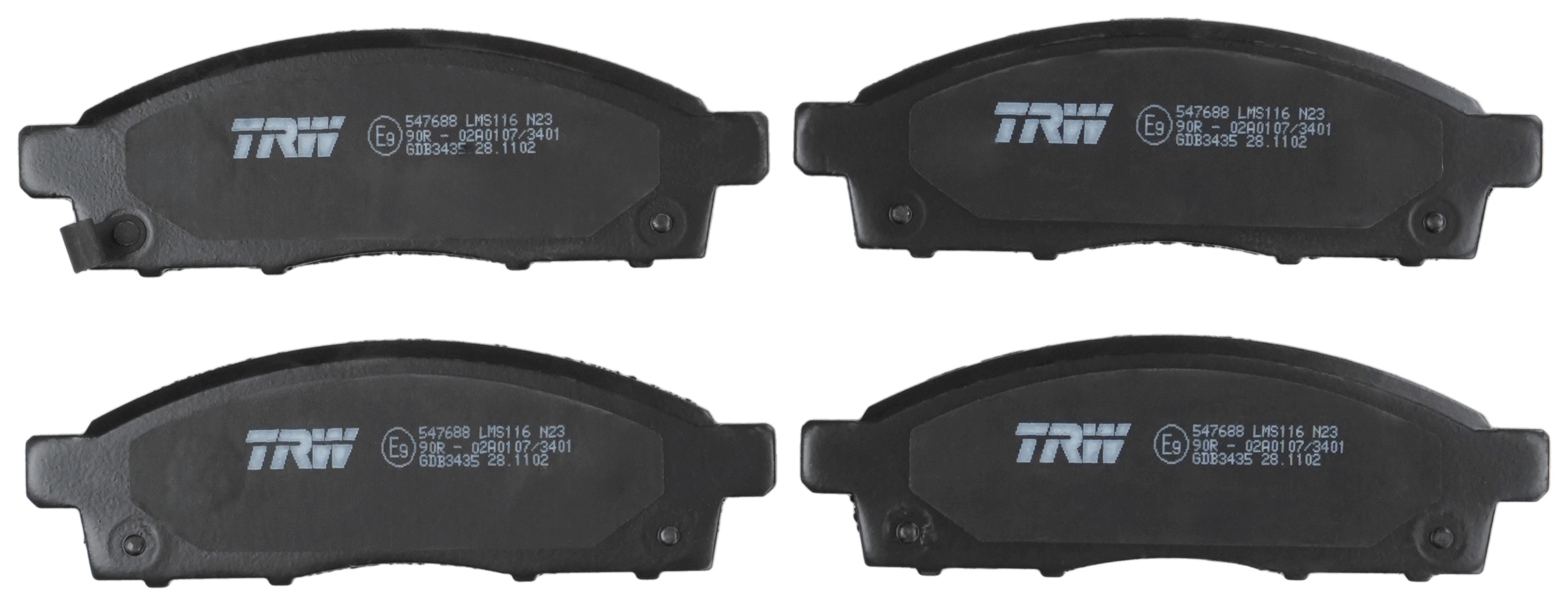 TRW Bremseklodser gdb3435 for MITSUBISHI