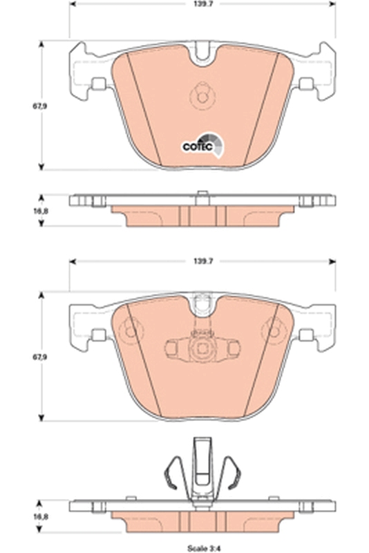 TRW Bremseklodser gdb1857 for BMW