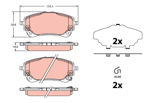 TRW Bremseklodser gdb2349 for SUZUKI LEXUS TOYOTA