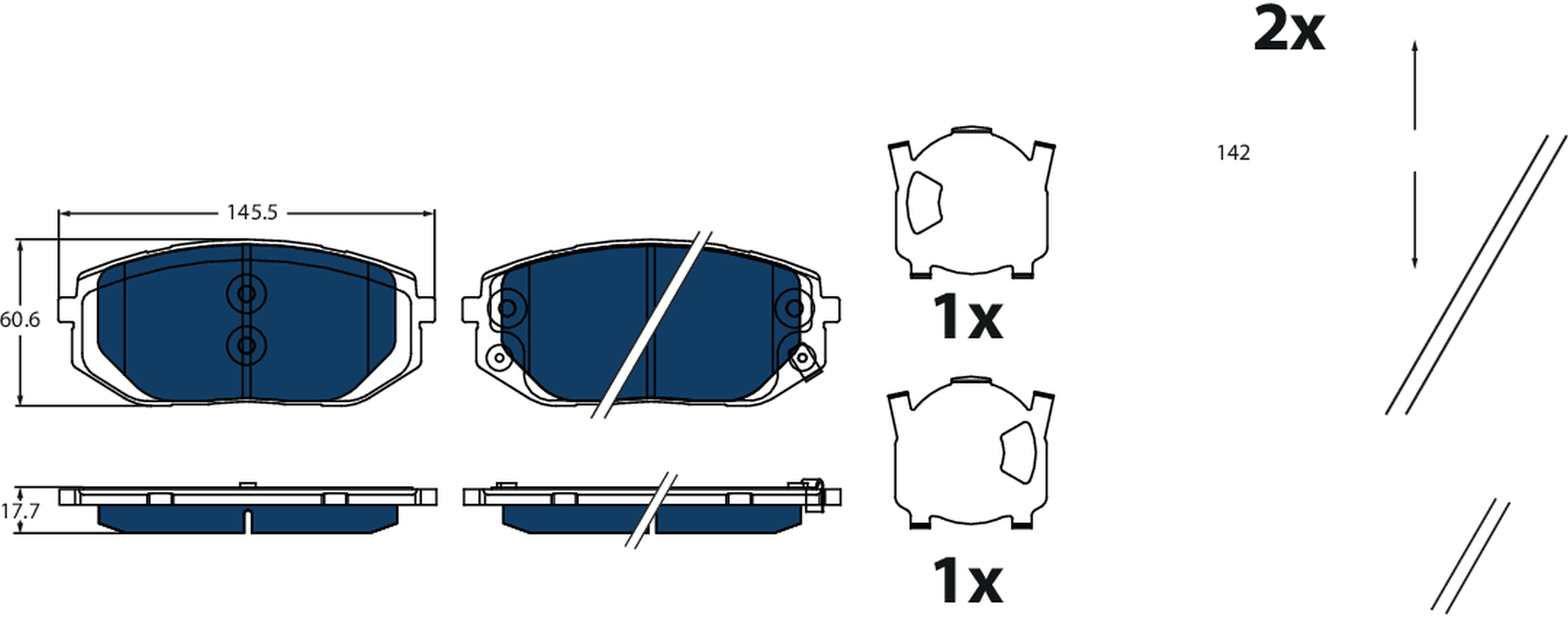 TRW Bremseklodser gdb2495bte for GENESIS KIA