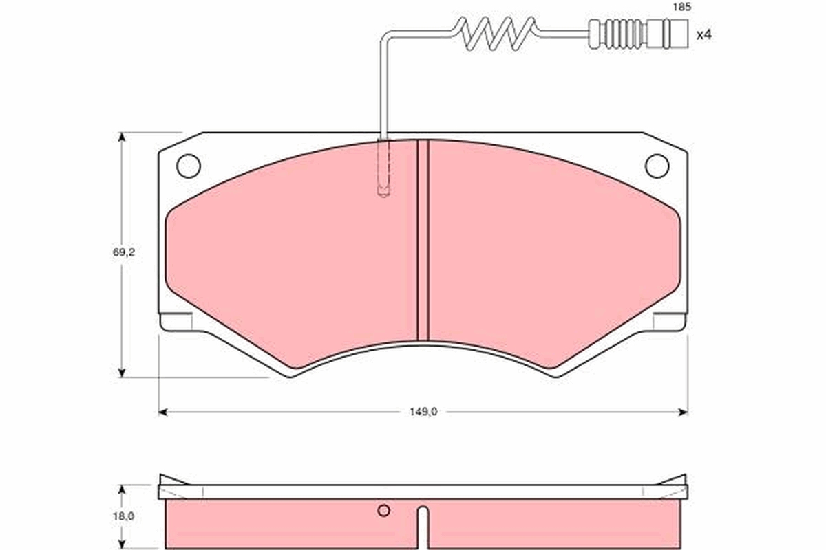 TRW Bremseklodser gdb1067 for MERCEDES-BENZ