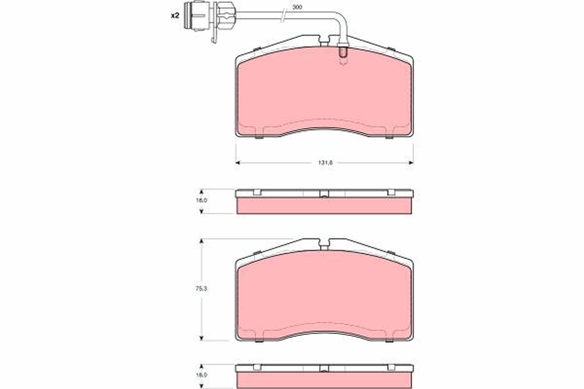 TRW Bremseklodser gdb1506 for VW