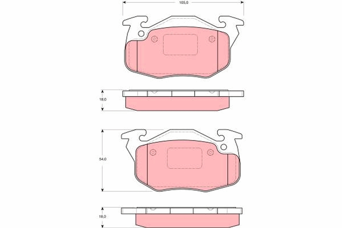 TRW Bremseklodser gdb1615 for CITROËN
