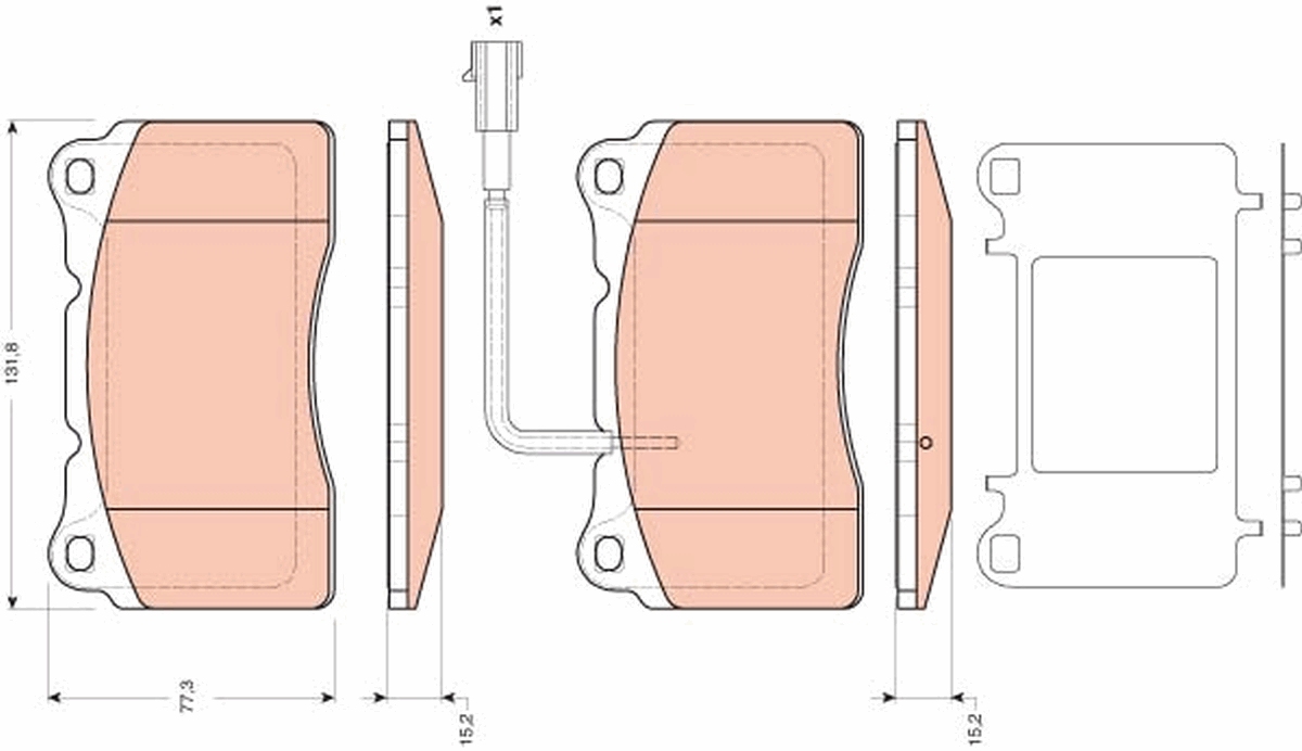 TRW Bremseklodser gdb1645 for ALFA ROMEO