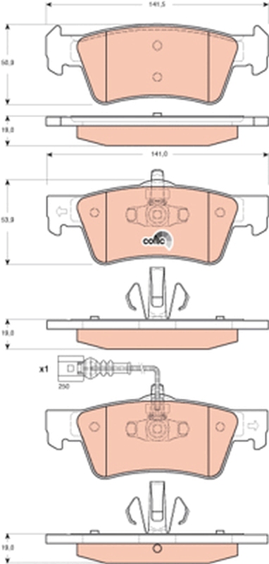 TRW Bremseklodser gdb1671 for VW