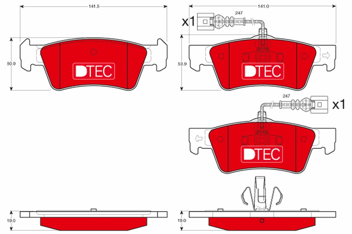 TRW Bremseklodser gdb1672dte for VW