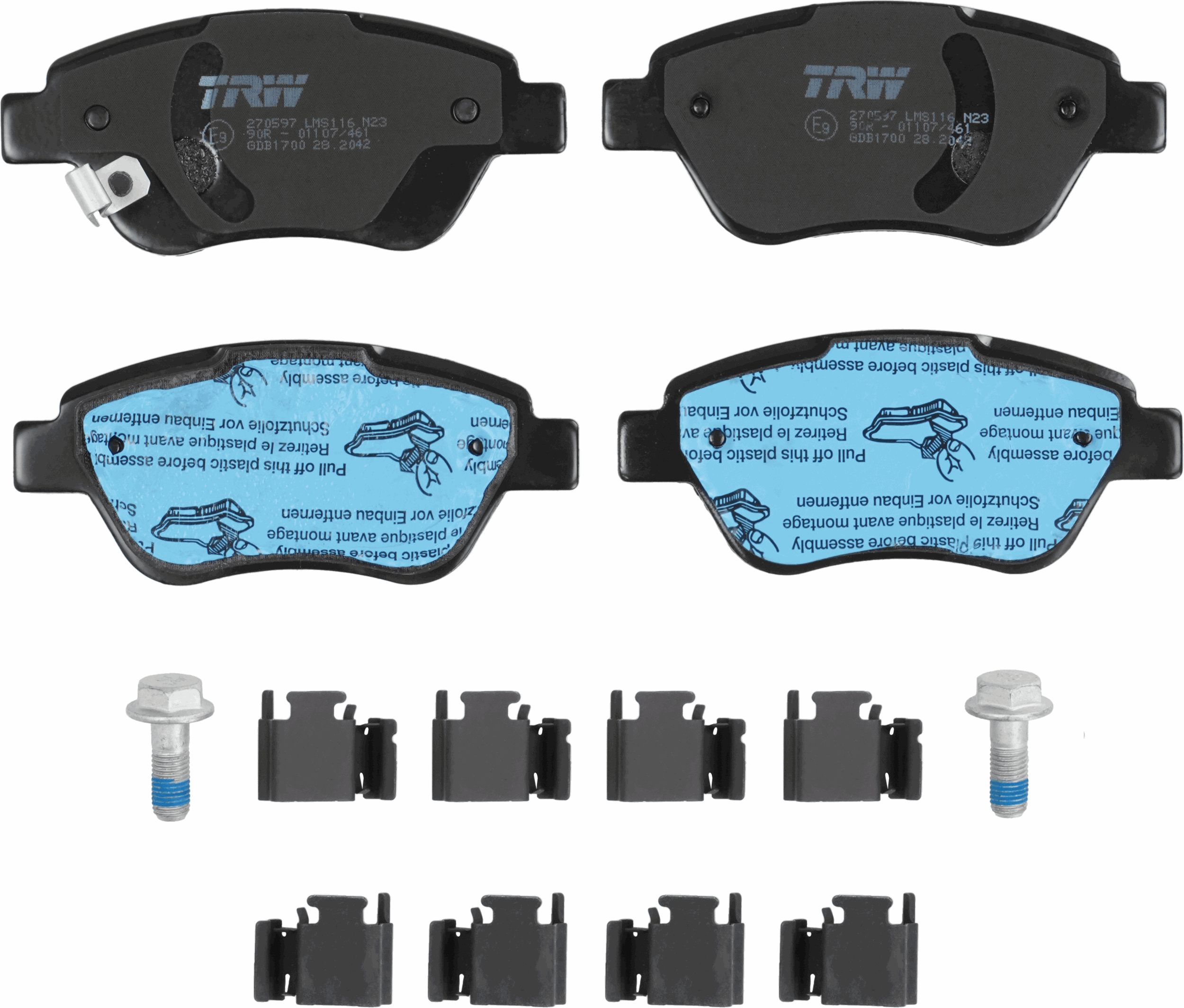 TRW Bremseklodser gdb1700 for VAUXHALL OPEL GENERAL MOTORS FIAT