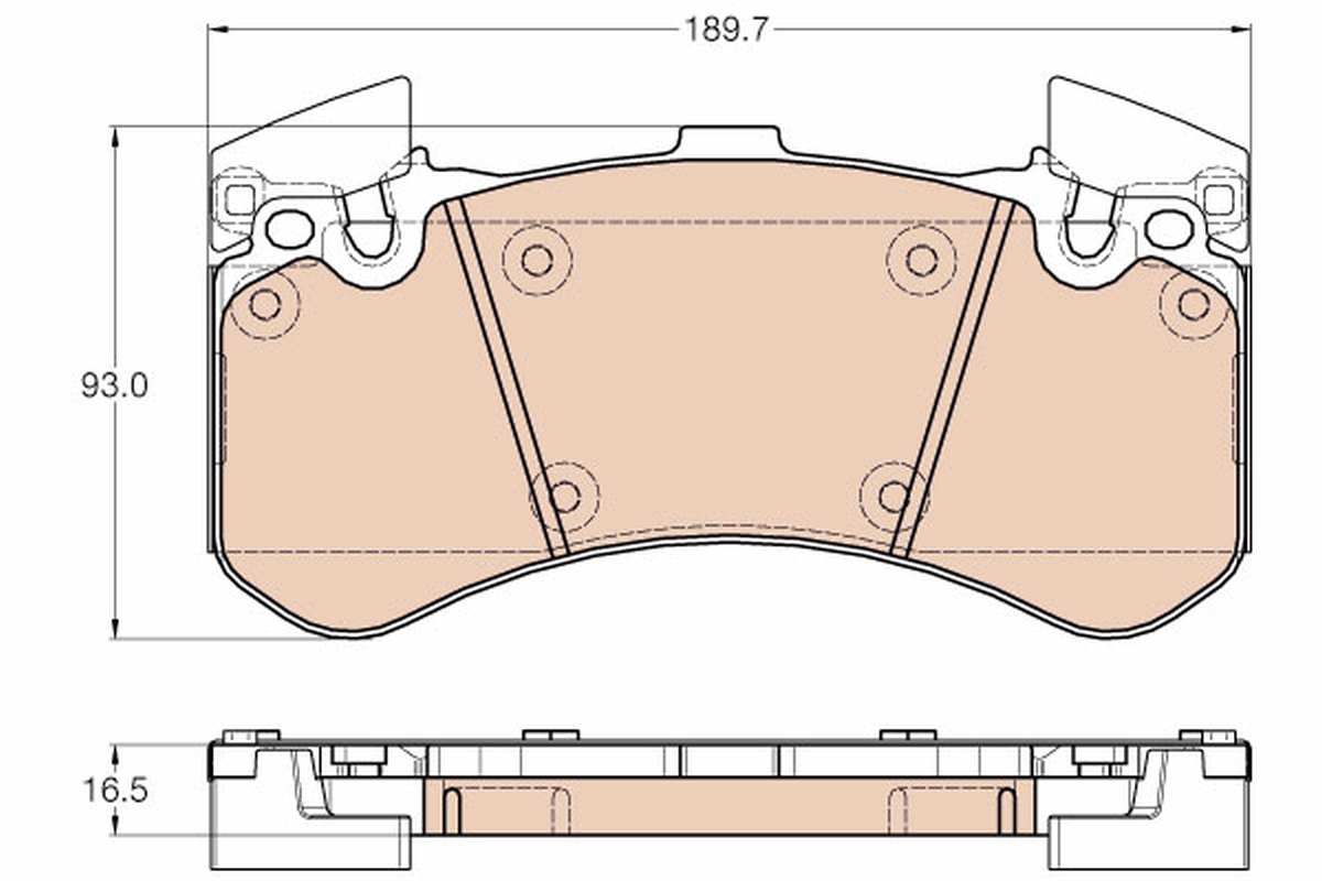 TRW Bremseklodser gdb1976 for VW AUDI