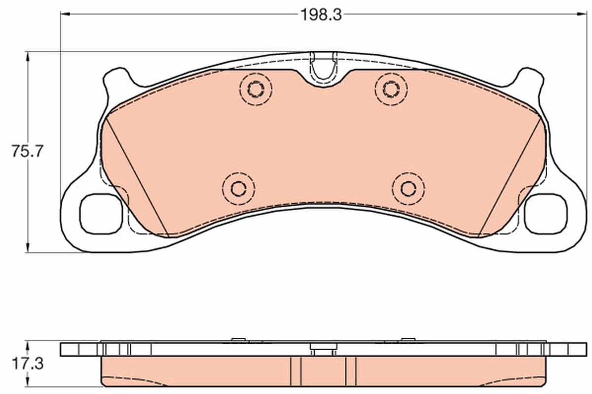 TRW Bremseklodser gdb2057 for PORSCHE