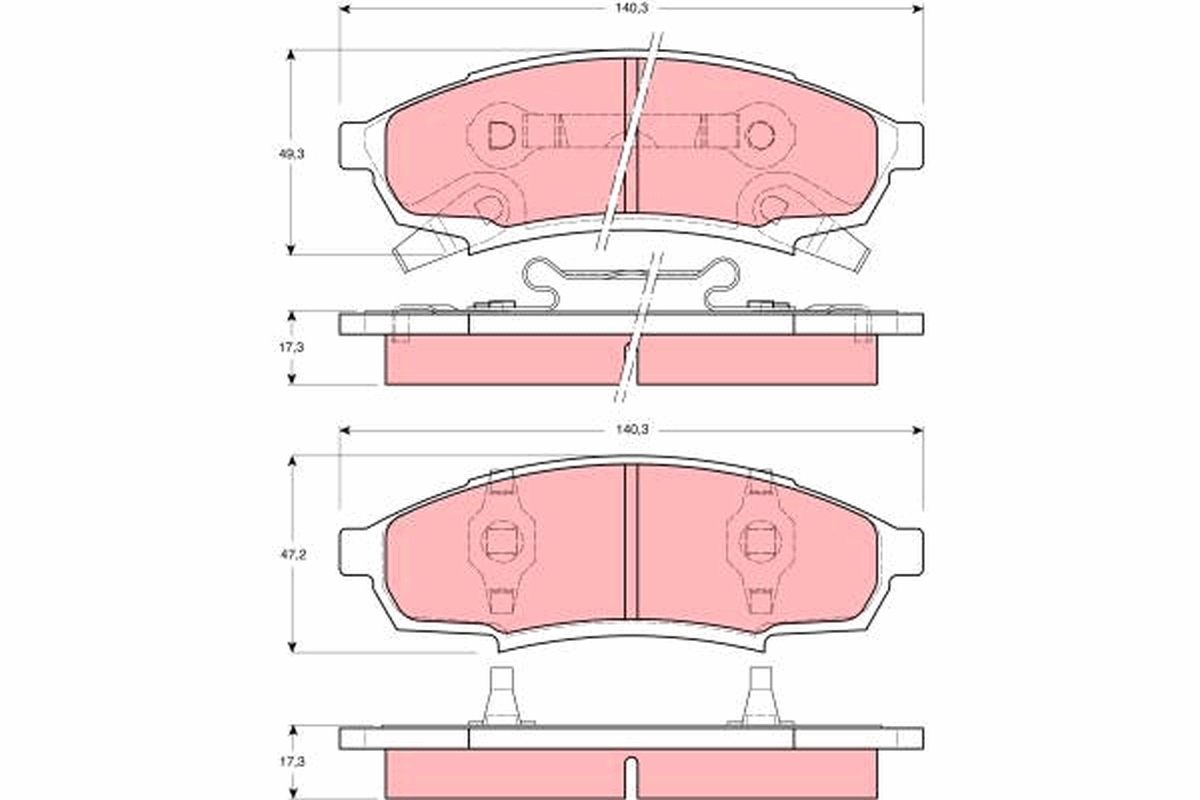 TRW Bremseklodser gdb4014 for OLDSMOBILE BUICK