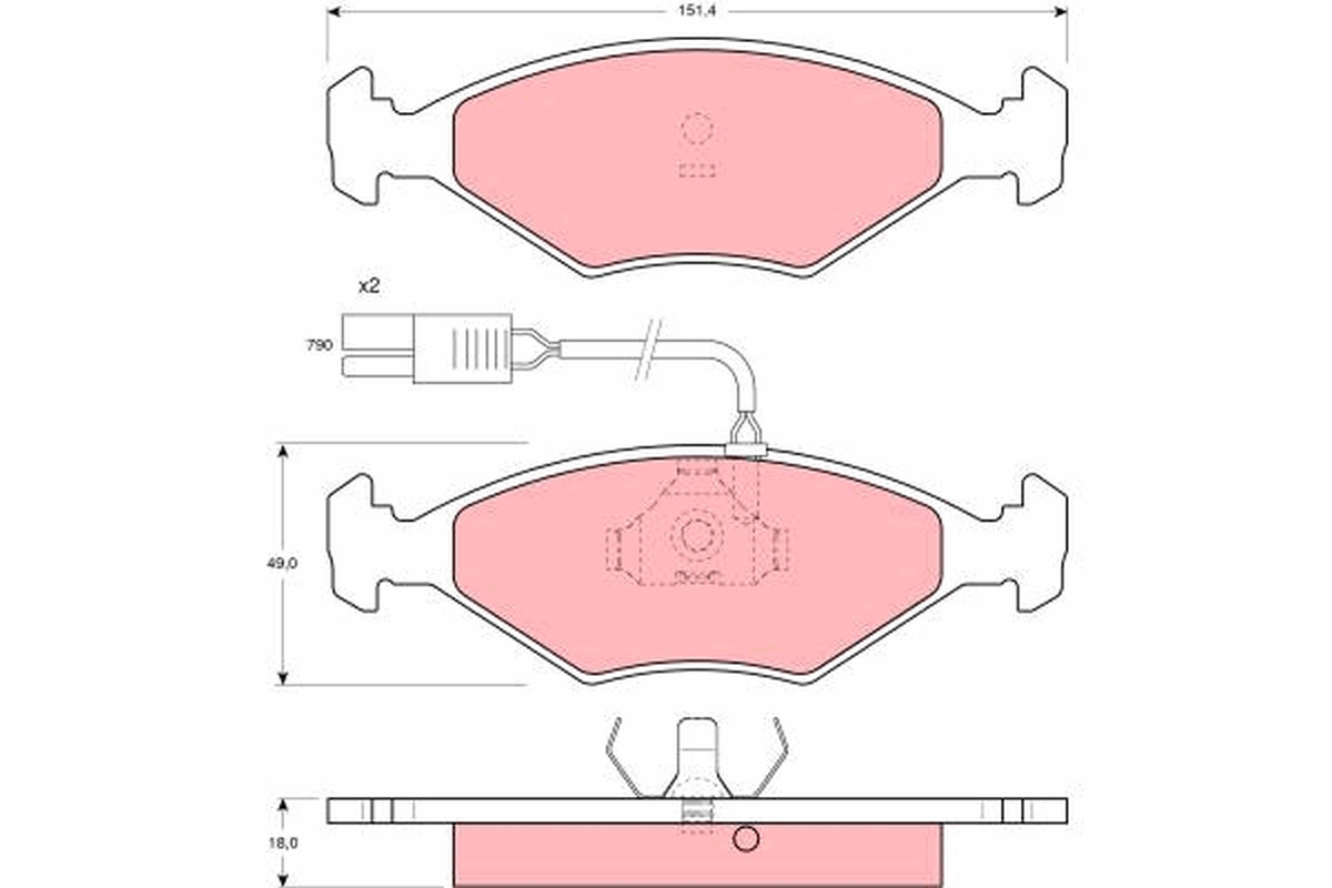TRW Bremseklodser gdb960 for FIAT INNOCENTI