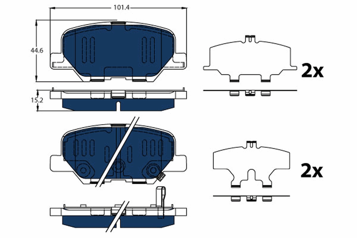 TRW Bremseklodser gdb3583bte for MITSUBISHI