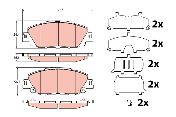 TRW Bremseklodser gdb2394 for LEXUS