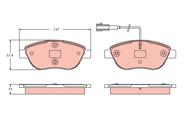 TRW Bremseklodser gdb2421 for FIAT