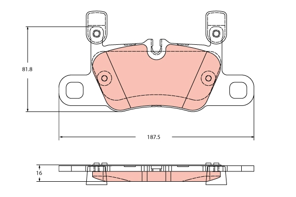 TRW Bremseklodser gdb2369 for PORSCHE