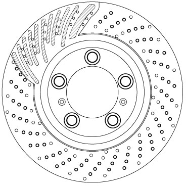TRW Bremseskive df6821s 340mm 34mm for PORSCHE