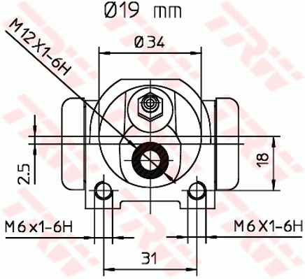 TRW Hjulbremsecylinder bwd126 for PEUGEOT CITROËN