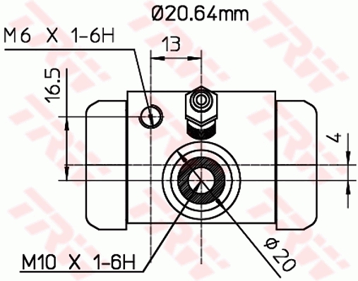 TRW Hjulbremsecylinder bwf312 for LANCIA