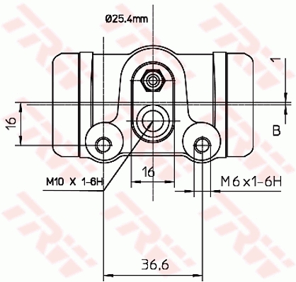 TRW Hjulbremsecylinder bwl112 for PEUGEOT FIAT CITROËN RENAULT